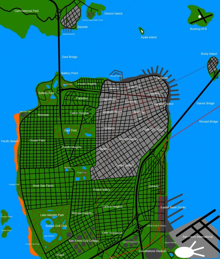 Карта Сан Фиерро