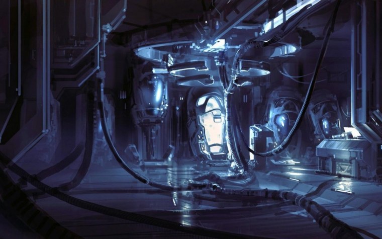 Концепт арт Sci Fi лаборатория