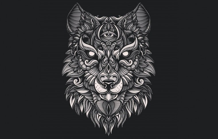 Волк из узоров