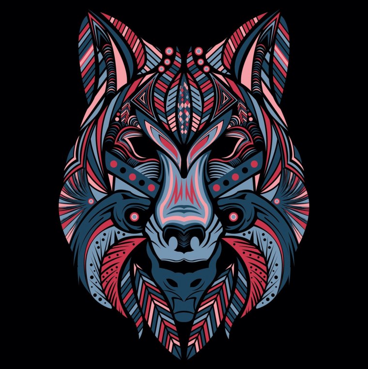 Изображение волка Абстрактное