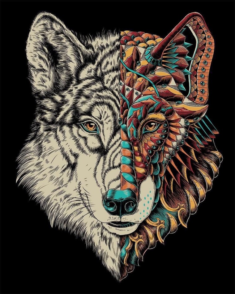 Волк Минимализм