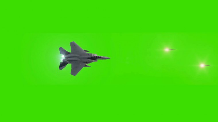 Истребитель на зеленом фоне
