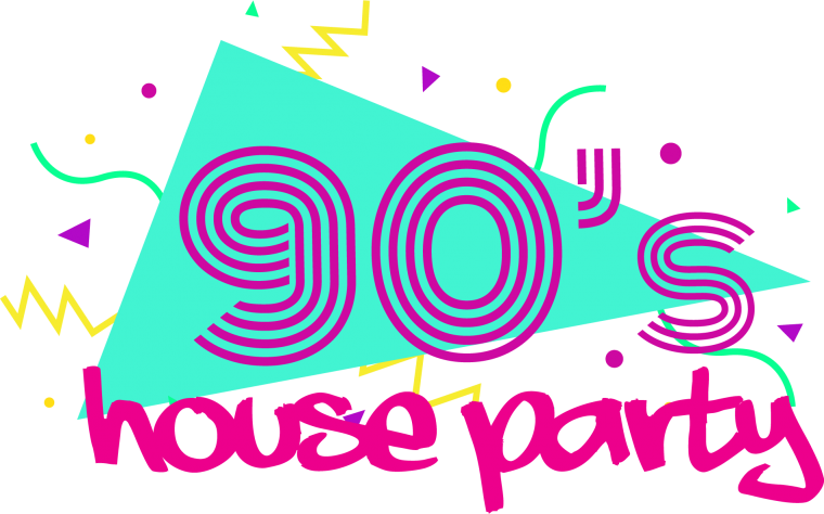 Вечеринка в стиле 90-х клипарт