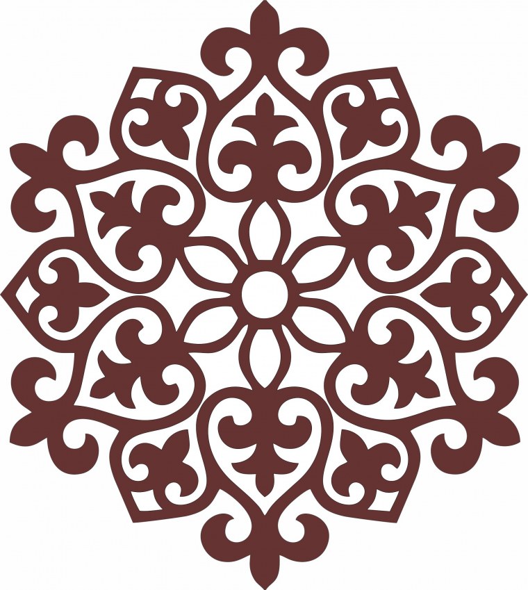 Казахский орнамент на прозрачном фоне