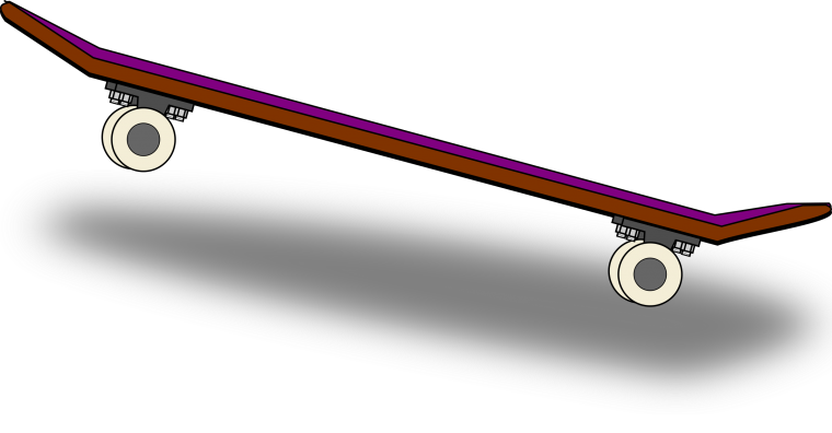 Скейтборд вектор снизу