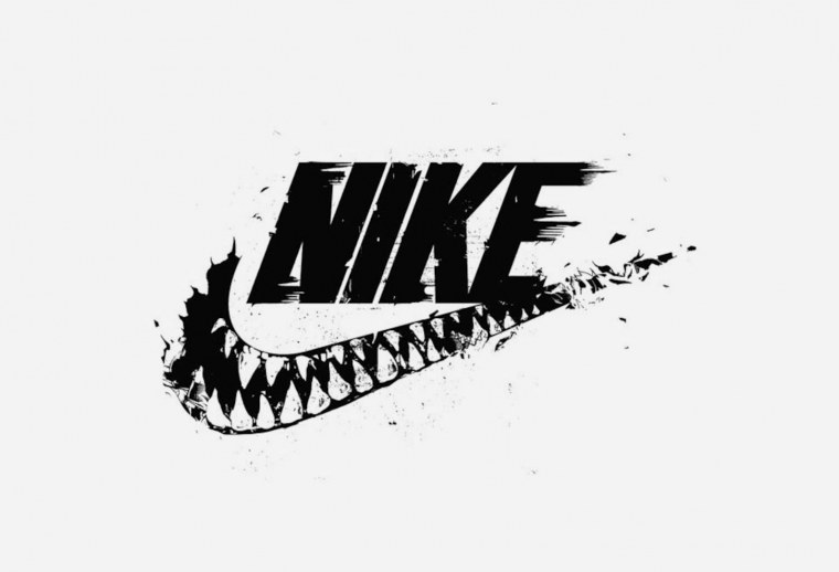 Nike на белом фоне