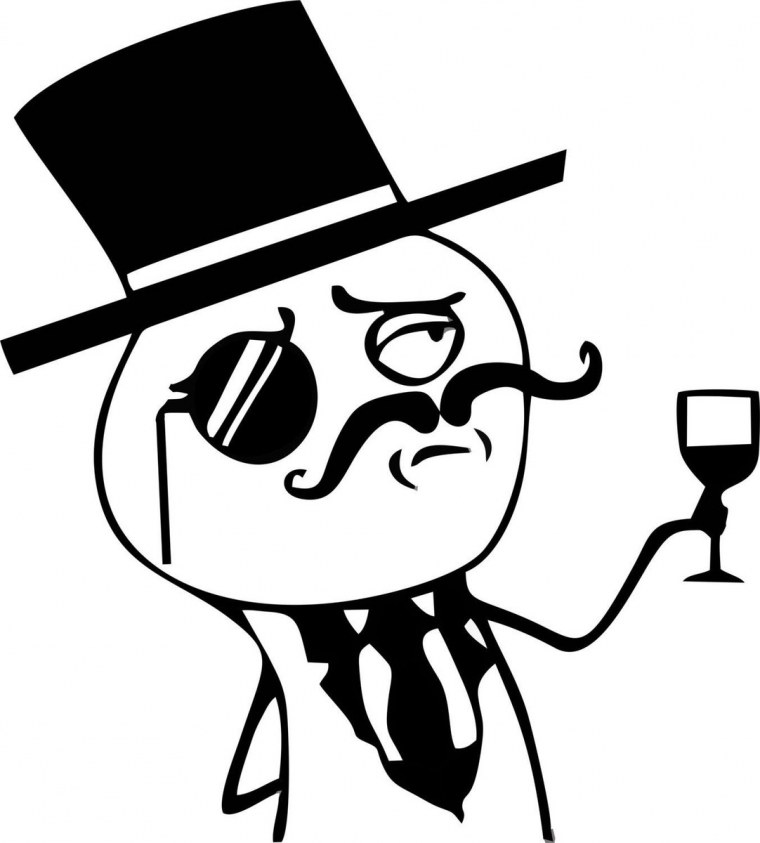 Человек с моноклем Мем