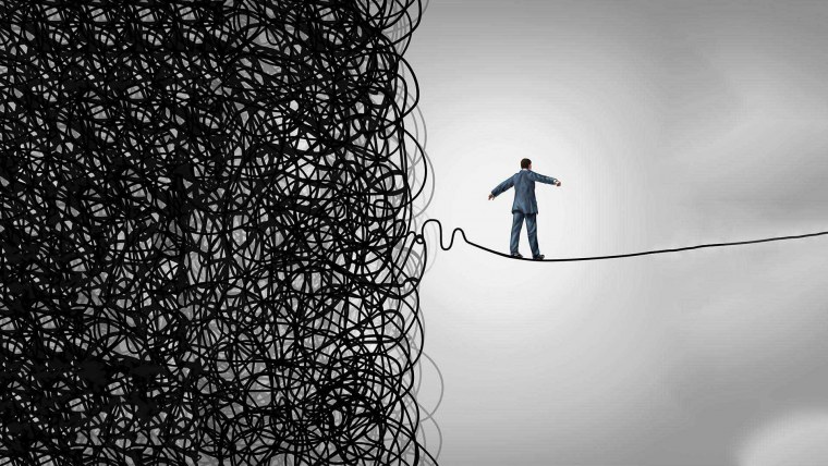 Человек запутался