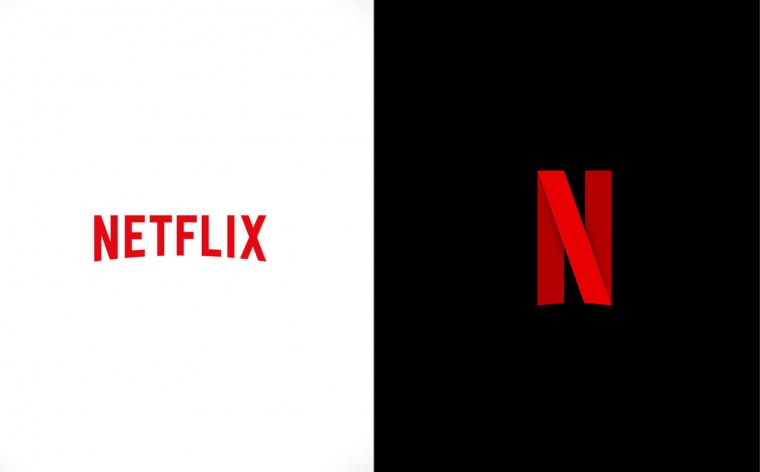 Netflix логотип на черном фоне