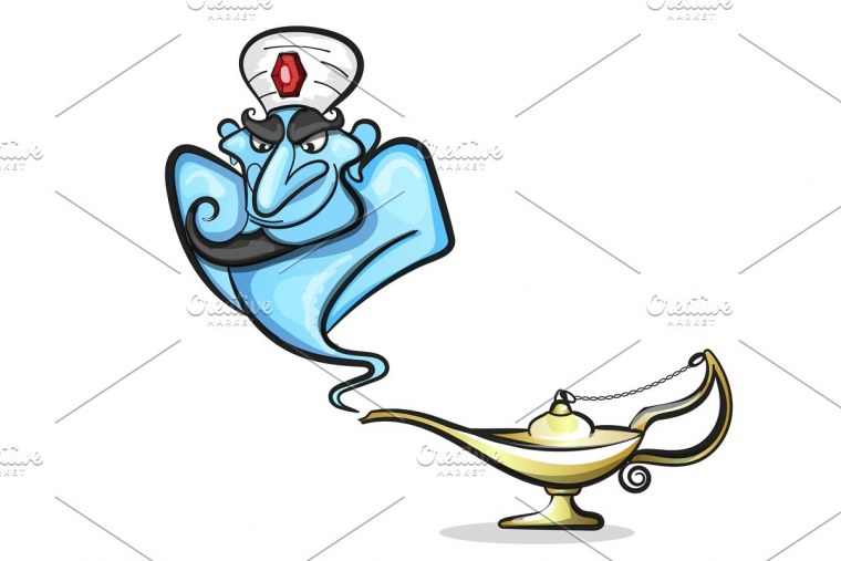 Лампа Аладдина с дымом
