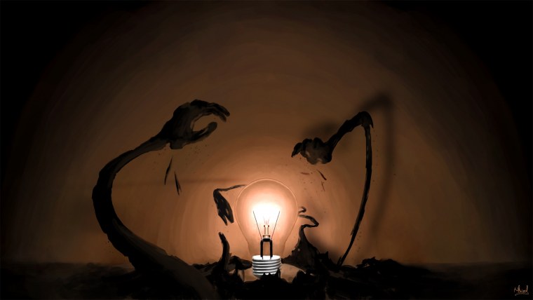 Лампочка на черном фоне картинка