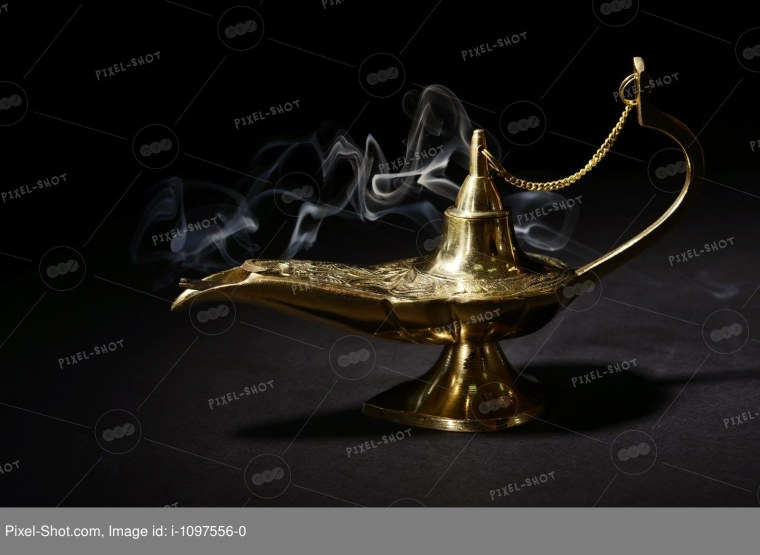 Лампа Джина с дымом