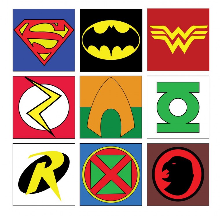 Логотипы супергероев
