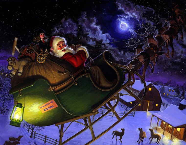 Санта Клаус на санях