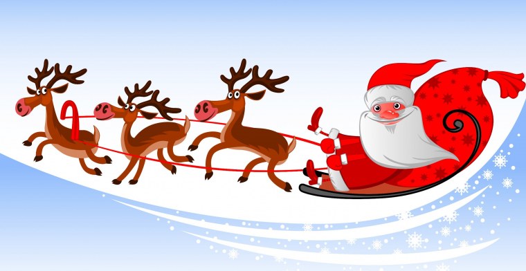 Оленья упряжка Деда Мороза