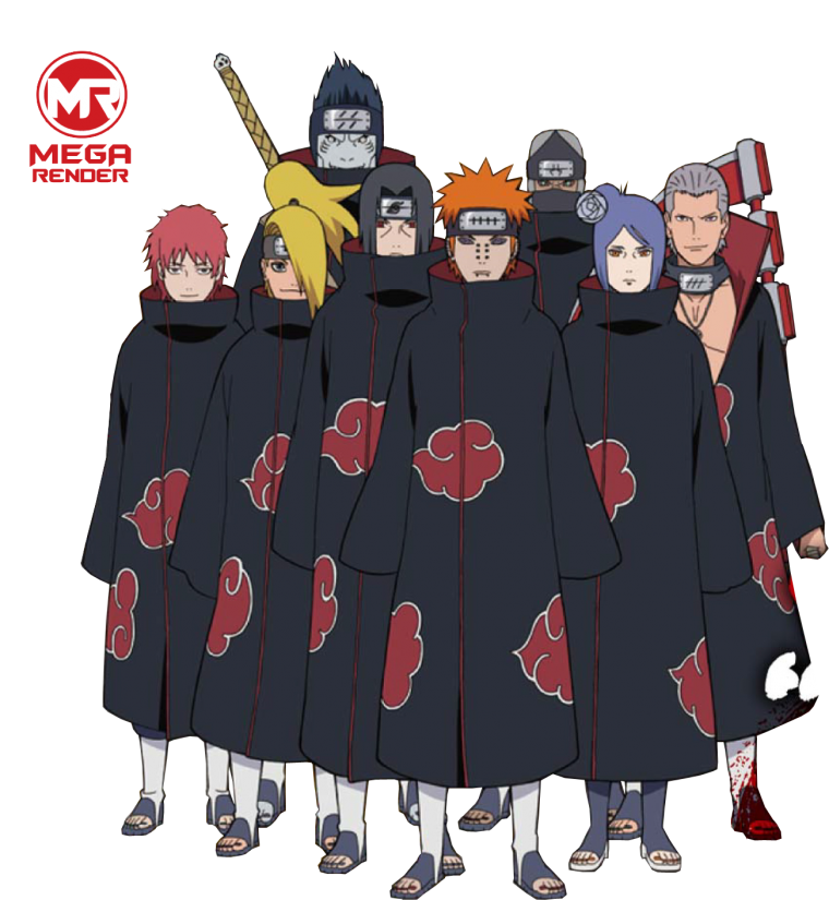 Рисунок аниме Наруто Акацуки Кисаме