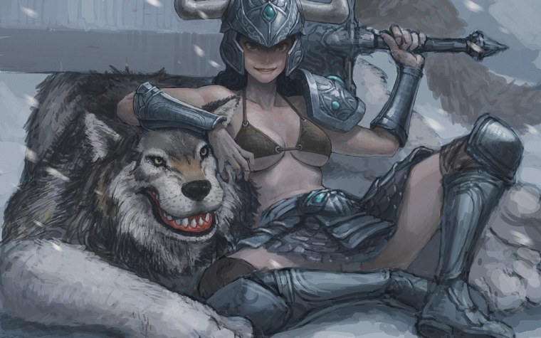 Викинг в шкуре волка