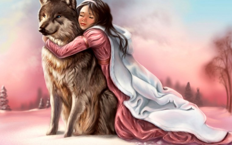 Девушка с волком