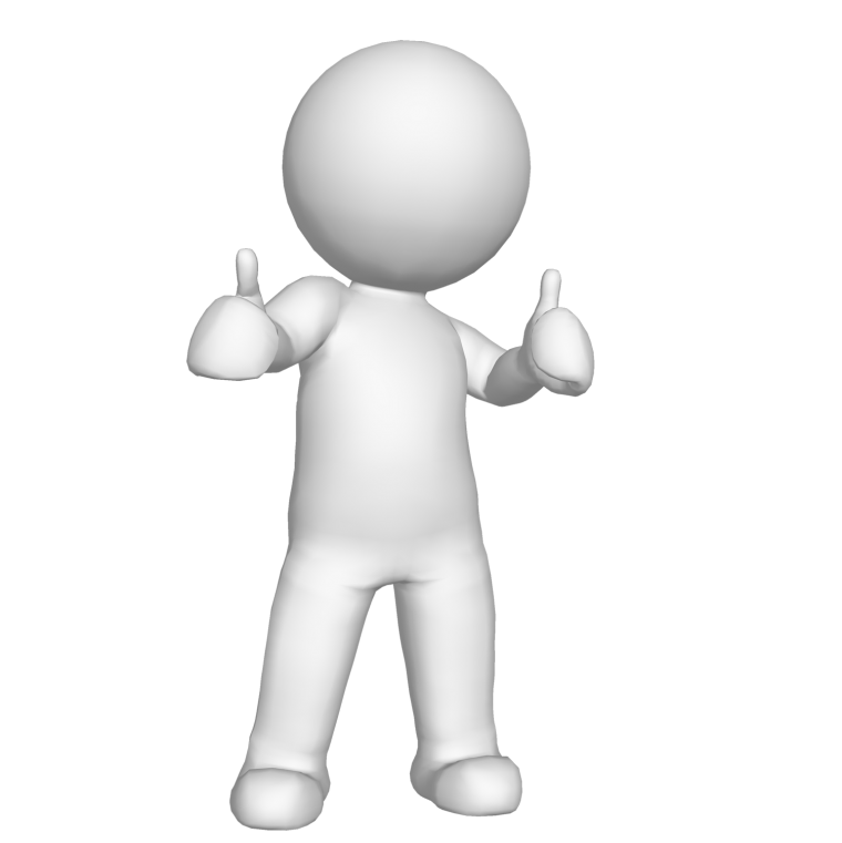 Человечек на прозрачном фоне