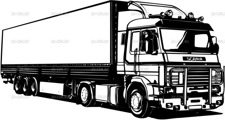 Грузовик Скания вектор