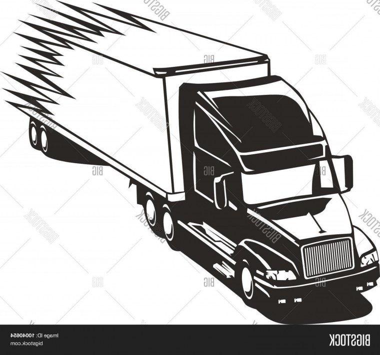 Грузовая машина в графике