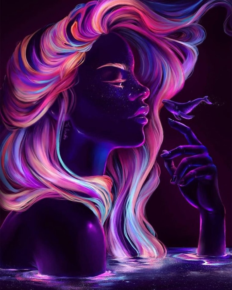 Арт в стиле неон