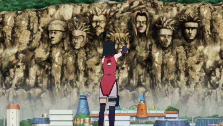 Наруто монумент Хокаге