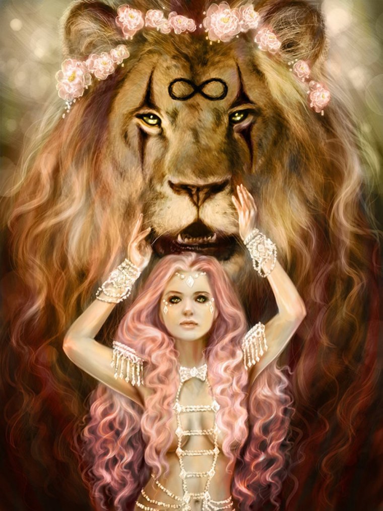 Лев в виде девушки