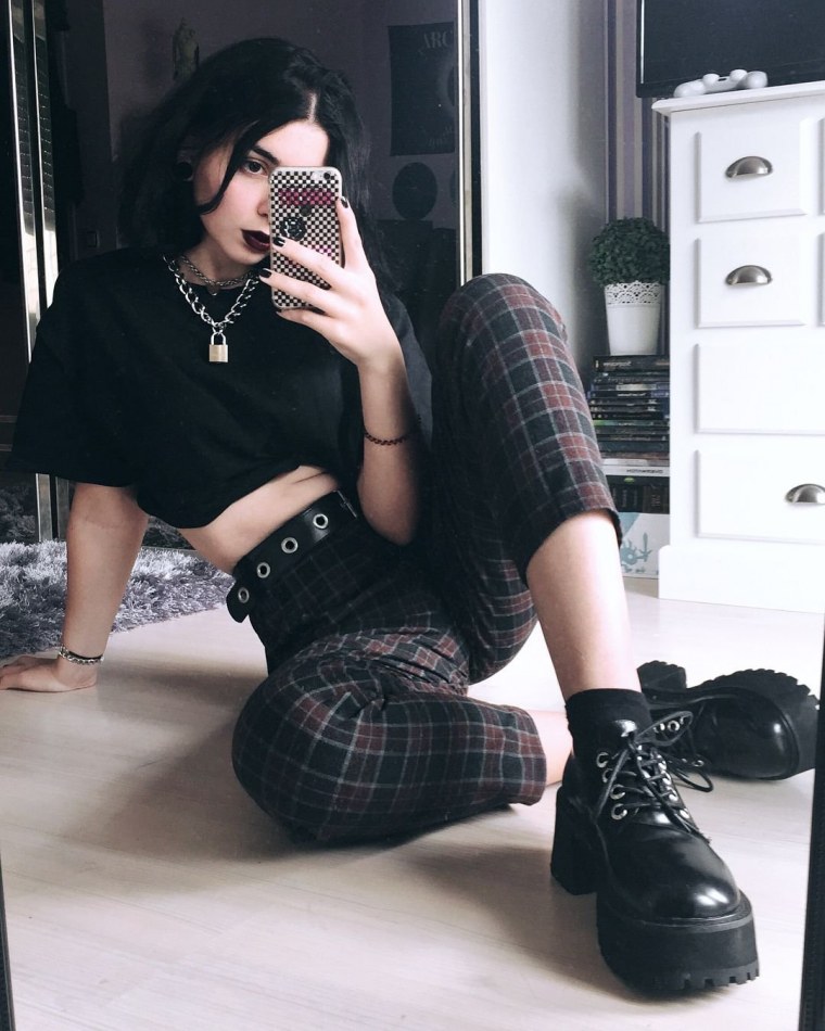 Goth outfit Грандж 2019 корейский