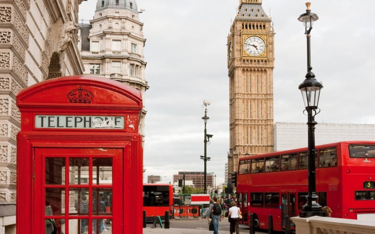 Достопримечательности Лондона красная телефонная будка