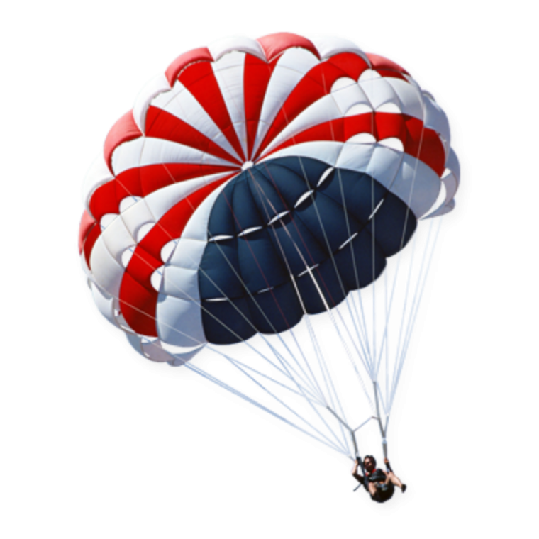 Парашют на белом фоне