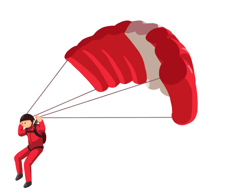 Парашютист без фона