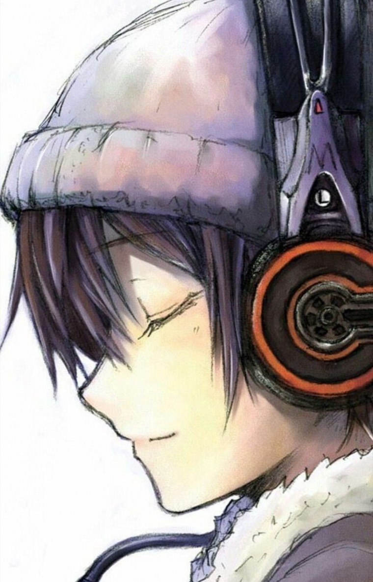 Парень в наушниках