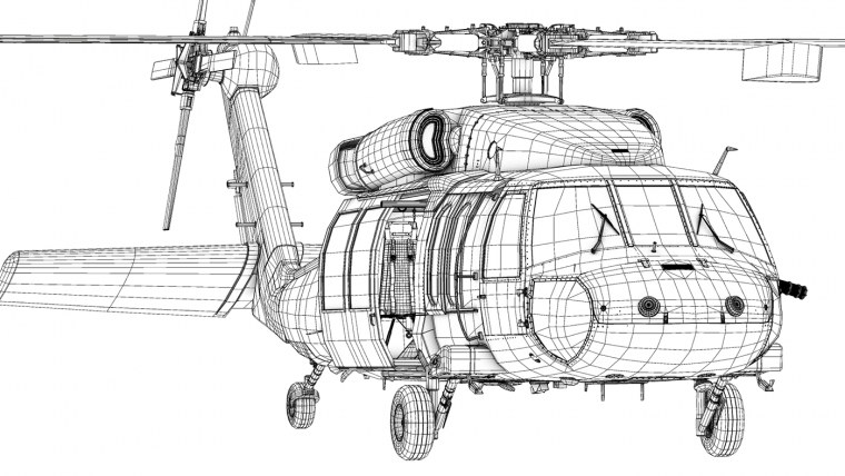 Разукрашка военный вертолет