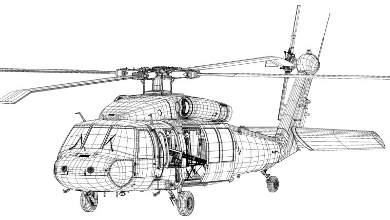 Вертолёт uh-60 Black Hawk чертежи