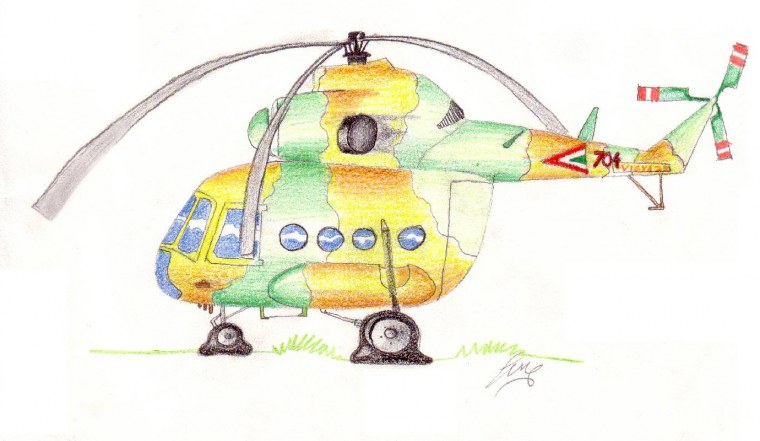 Вертолет ми-8 шарж