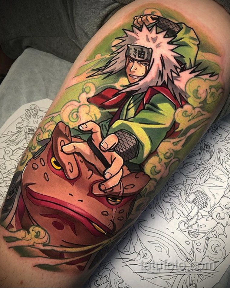 Аниме тату Наруто Джирайя