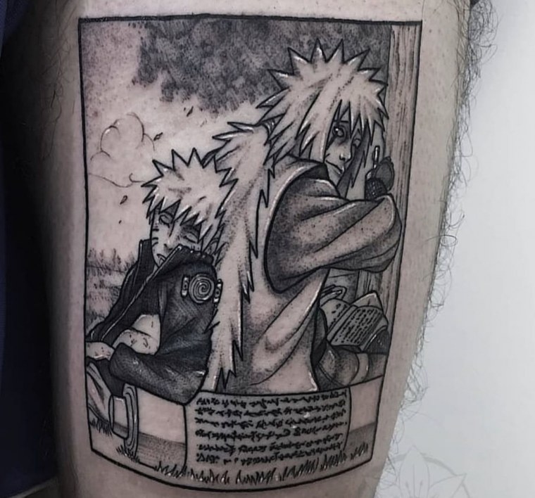 Наруто и Джирайя тату