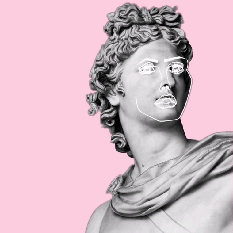 Давид Микеланджело с перечеркнутыми глазами