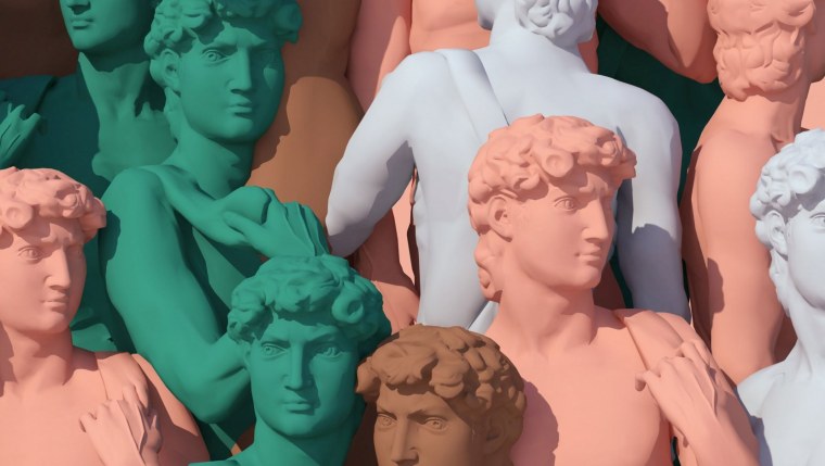 Давид Микеланджело скульптура Эстетика глитч