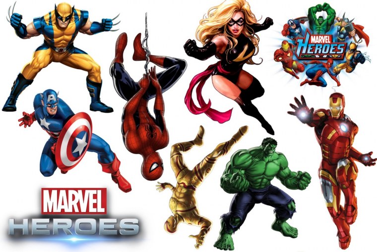 Супергерои Марвел для печати