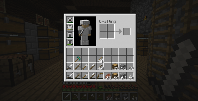 Инвентарь майнкрафт на ПК