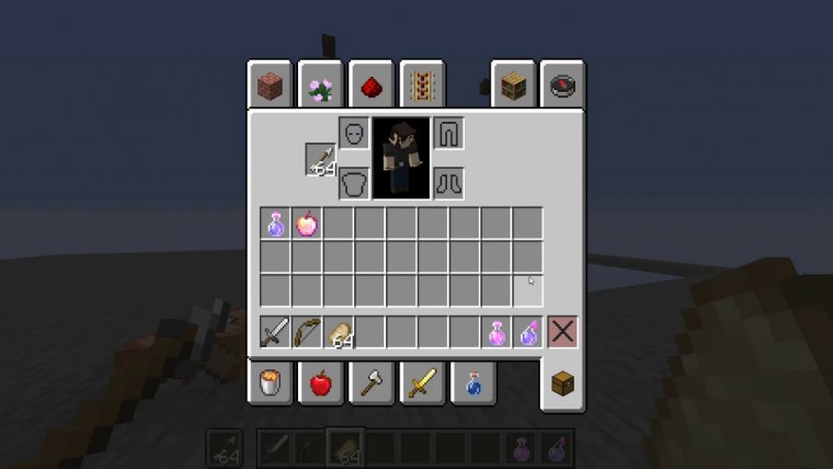 Скрин инвентаря майнкрафт