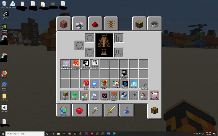 Фон инвентаря в МАЙНКРАФТЕ