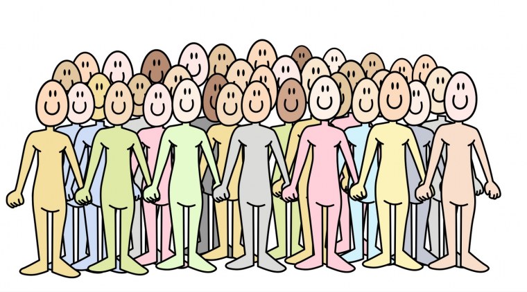 Толпа нарисованных человечков