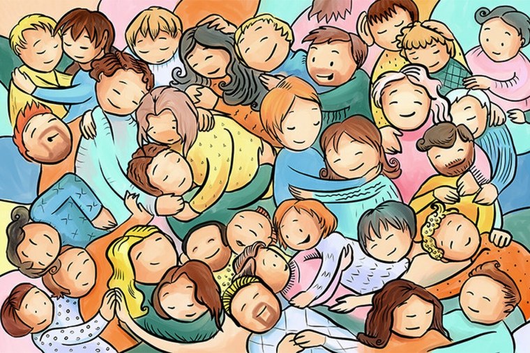Много детей иллюстрация