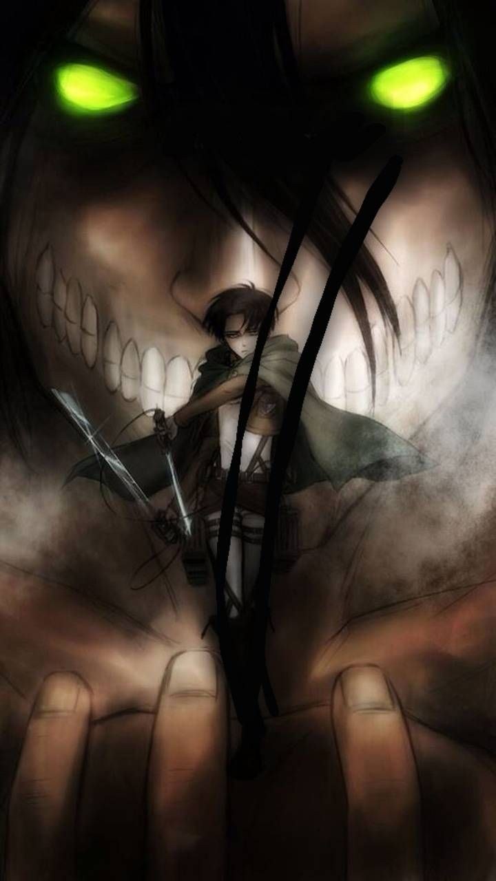 Атака титанов Эрен Титан и Леви