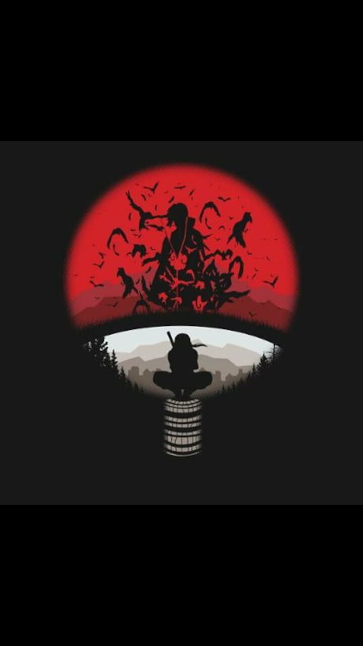 Итачи на фоне Луны