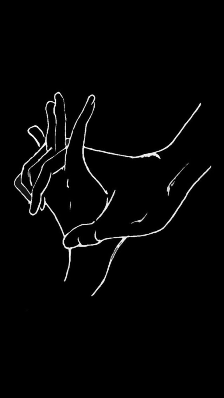 Силуэт на черном фоне