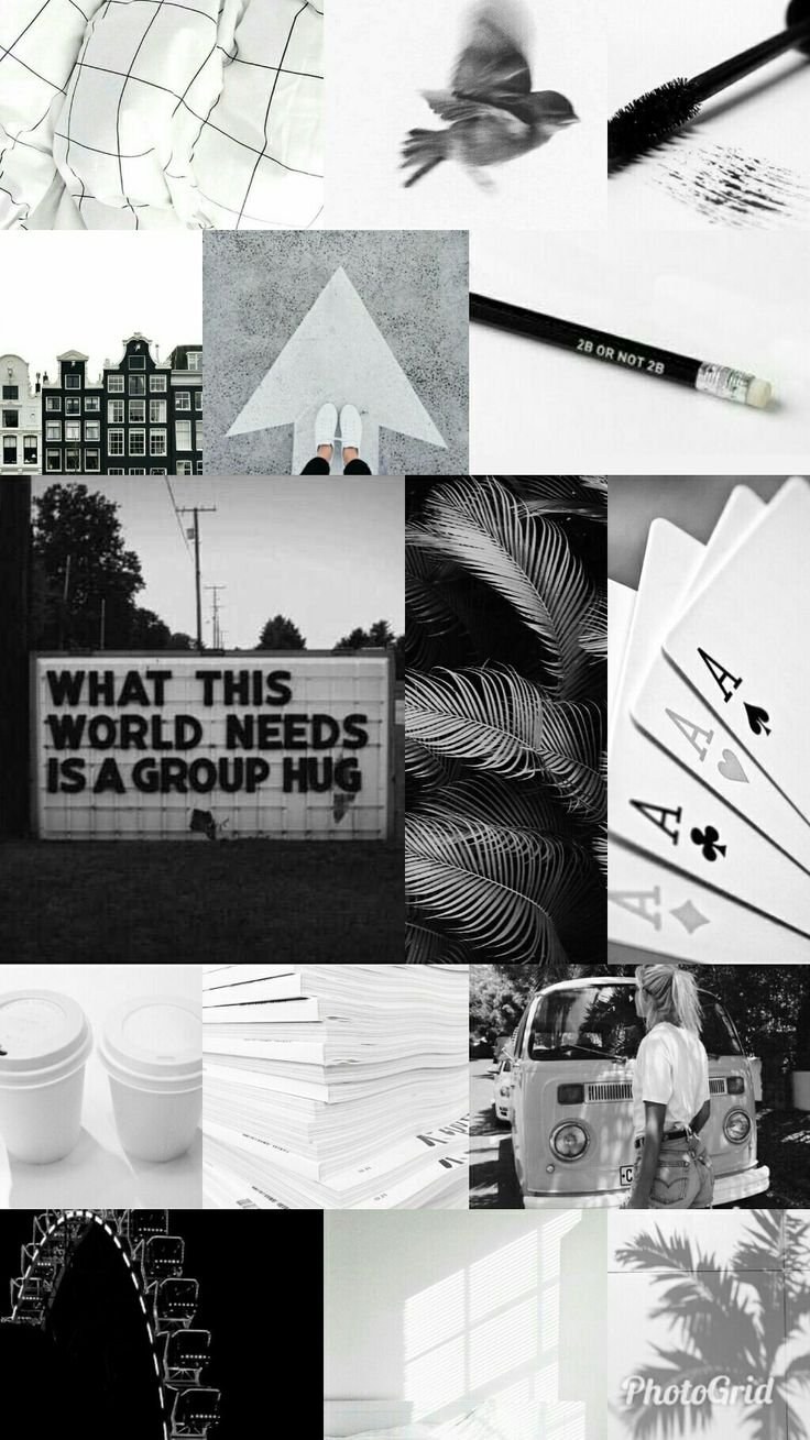 Черно белая Эстетика коллаж